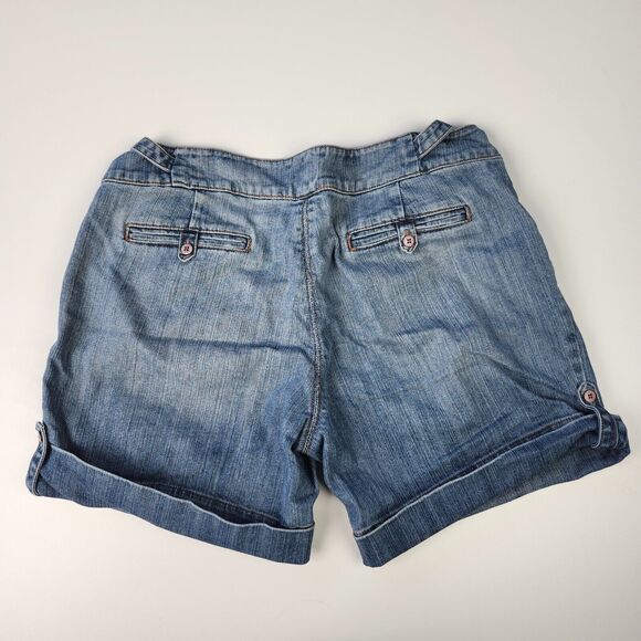 Kenneth Cole reaction adjustable jean shorts women's size 10 - Picture 2 of 7